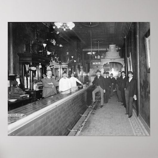紳士のバー、1910年。ヴィンテージ写真 ポスター (正面)