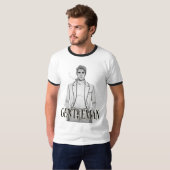 紳士のパイプの肖像 Tシャツ (正面フル)