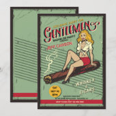 紳士のパーティー招待状 招待状 (正面/裏面)