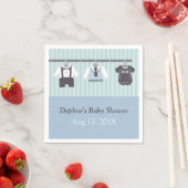 紳士のモダン男の赤ちゃんシャワーパーティー用品 スタンダードカクテルナプキン (インサイチュ)