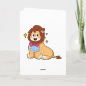 紳士のライオンのイラスト（ネクタイあり） カード (裏面)