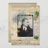 紳士のヴィンテージデザインと引用文 シーズンカード (正面/裏面)