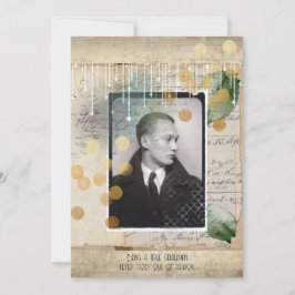 紳士のヴィンテージデザインと引用文 シーズンカード