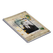 紳士のヴィンテージデザインと引用文 ノートブック (右側)