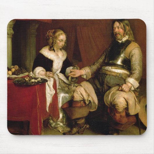 紳士の兵士(キャンバスの油) マウスパッド (正面)