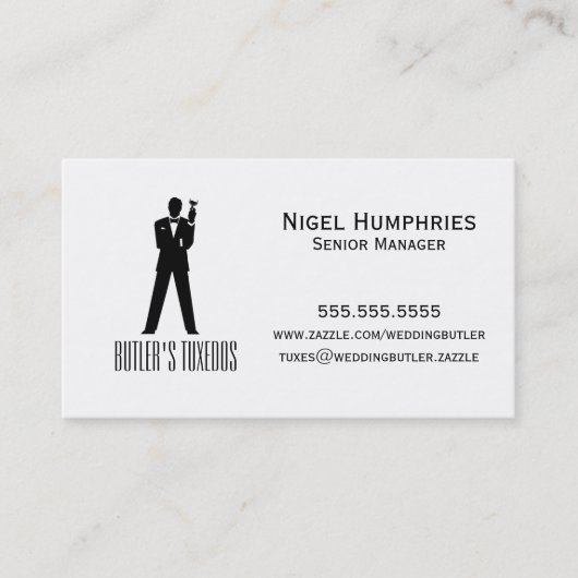 紳士の小売業カードを焼くこと 名刺 (正面)