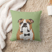 紳士の愛犬家のための英国のブルドッグの枕 クッション (ブランケット)