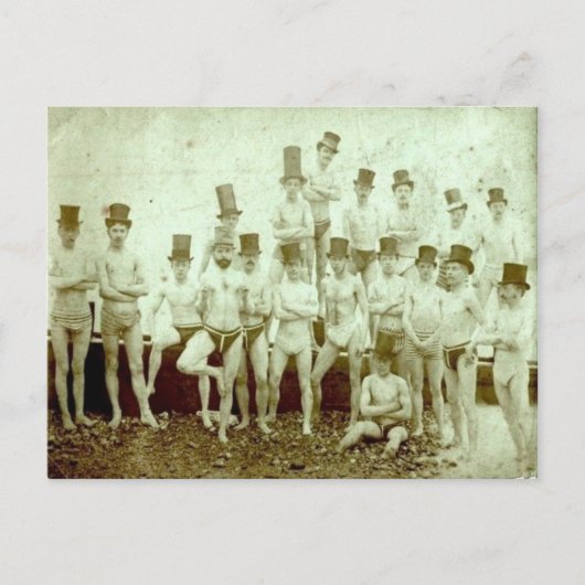 紳士の泳ぐ人 ポストカード (正面)