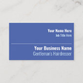 紳士の理容用名刺 名刺 (裏面)