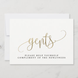 紳士の結婚式トイレサイン - Lovely カリグラフィー