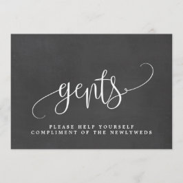 紳士の結婚式トイレサイン - Lovely Calligraphy 案内状