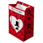 紳士の編集可能な父の日抱き枕 ミディアムペーパーバッグ (正面アングル)