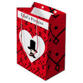 紳士の編集可能な父の日抱き枕 ミディアムペーパーバッグ (裏面アングル)