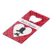 紳士の編集可能な父の日 クレジットカード栓抜き (正面アングル)