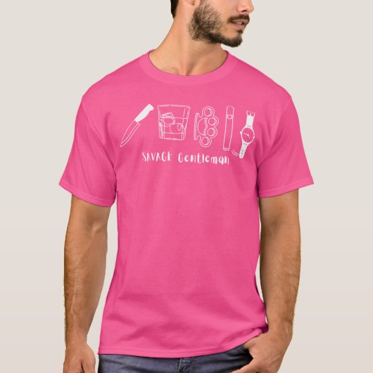 紳士の葉巻喫煙 Tシャツ (正面)