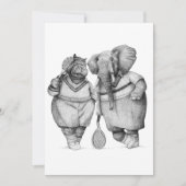 紳士の裁判所(B&W) 招待状 (正面)