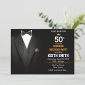 紳士の誕生日招待 招待状 (スタンド正面)