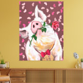 紳士の豚 キャンバスプリント (インサイチュ (リビング))