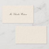 紳士の電話ビクトリアンカード コーリングカード (正面/裏面)