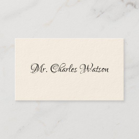 紳士の電話ビクトリアンカード コーリングカード (正面)