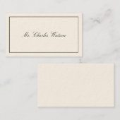 紳士の電話ビクトリアンカード コーリングカード (正面/裏面)