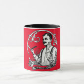 紳士の髭剃りクラシック用マグカップ マグカップ (中央)