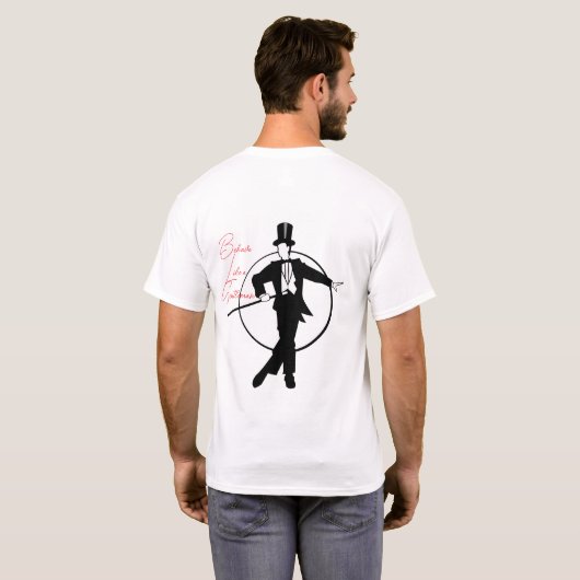 紳士エレガントシルエットデザイン Tシャツ (裏面フル)