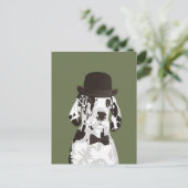 紳士グレートデーンドッグフォー愛犬家 ポストカード (スタンド正面)