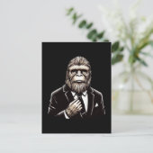 紳士サスカッチおもしろい- Bigfoot ポストカード (スタンド正面)