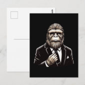 紳士サスカッチおもしろい- Bigfoot ポストカード (正面/裏面)