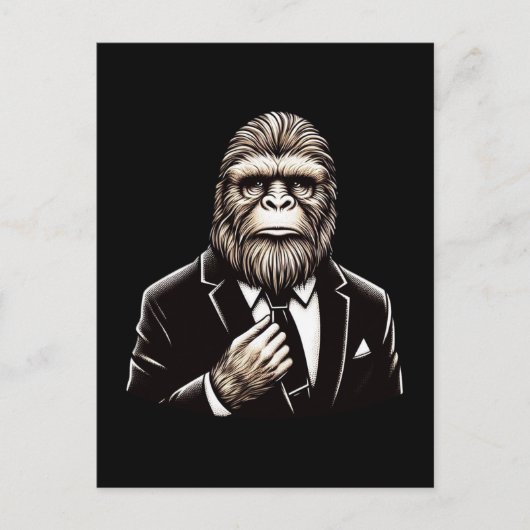 紳士サスカッチおもしろい- Bigfoot ポストカード (正面)