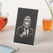 紳士サスカッチおもしろい- Bigfoot 台座サイン (インサイチュ)