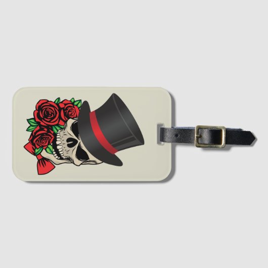 紳士スカル ラゲッジタグ (正面横)