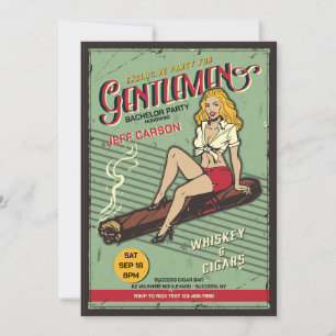 紳士バチュラーパーティ招待状 招待状