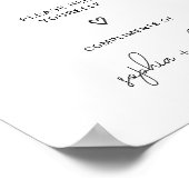 紳士モダンルームシンプルガントウェディングパーティー ポスター (角)