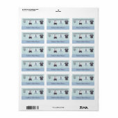 紳士モダン男の赤ちゃんシャワーパーティー ラベル (フルシート)