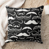 紳士会口ひげの模様 クッション (ブランケット)