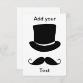 紳士口ひげの招待 招待状 (正面/裏面)