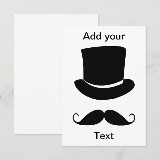 紳士口ひげの招待 招待状 (正面/裏面)