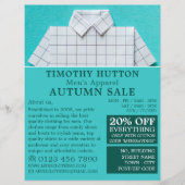 紳士服屋の白広告シャツ チラシ (正面)