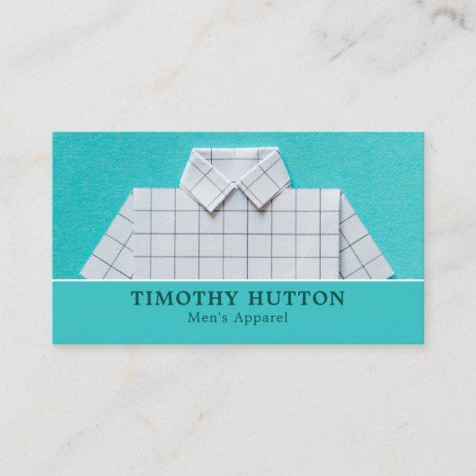 紳士服店ホワイトシャツ 名刺 (正面)