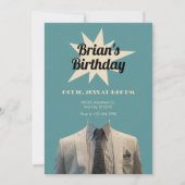 紳士服美術誕生日 招待状 (正面)