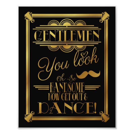 紳士淑女バスルーム結婚サイン フォトプリント            (正面)