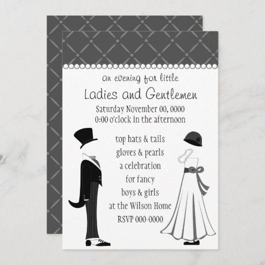 紳士淑女 招待状 (正面/裏面)