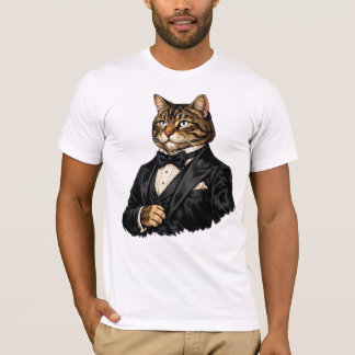 紳士猫のタキシードTシャツ Tシャツ