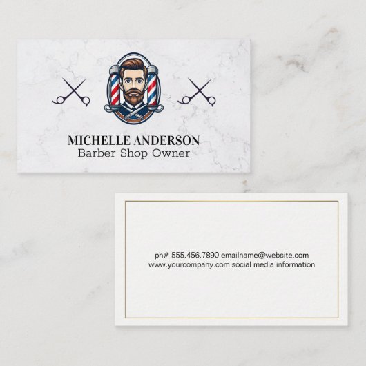 紳士理容師 | 理容師極 名刺 (正面/裏面)