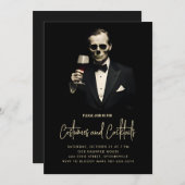 紳士用ハロウィーンの衣装パーティの招待状 シーズンカード (正面/裏面)