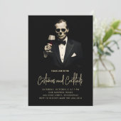 紳士用ハロウィーンの衣装パーティの招待状 シーズンカード (スタンド正面)