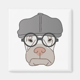 紳士的な不機嫌な磁石 – イリーナ・コルビーによるアート マグネット