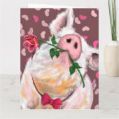 紳士豚おもしろい付きクリスマスカード カード (裏面)